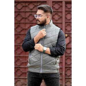 Silver Gray Puffer jacket